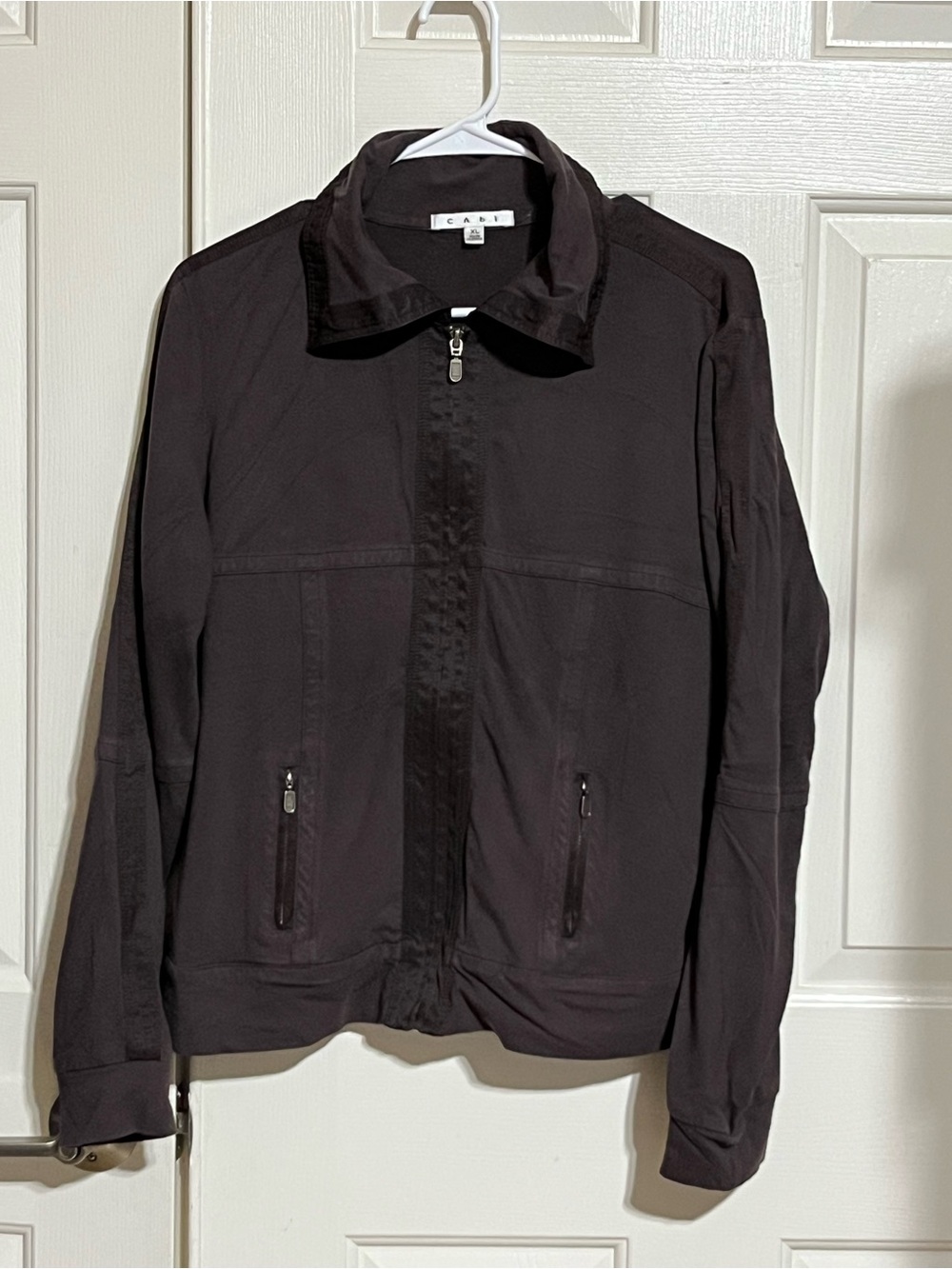 CAbi Men's Black Zip-Front Lightweight Jacket
